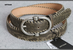  new goods aruchi The n top class Italy made python leather belt L regular price 3.8 ten thousand jpy snake leather /. leather /ARTISAN