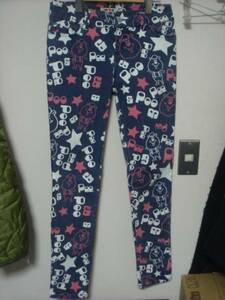 1406 double si-WC bear tongue total pattern stretch skinny pants jeans Wakatsuki Chinatsu 