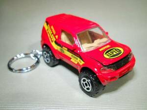 # prompt decision # key holder # Mitsubishi Pajero Rally # red # die-cast model # accessory # key chain #