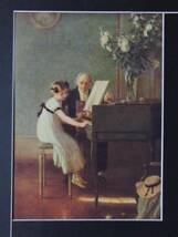 The Harpsichord Lesson/J.A.Muenier 超希少 100年前の画集より_画像3