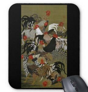 . wistaria ..[ group chicken map ]. mouse pad ( photo pad )