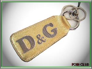  Dolce & Gabbana <11781> key holder Gold * new work 