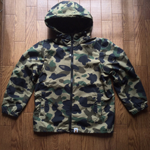 BAPE KIDS ナイロン ジャケット GREEN CAMO サイズ 130_画像1