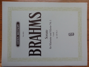  musical score foreign book BRAHMS Sonate that 1 2FW