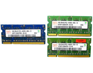 ノートパソコン用メモリー 1GB DDR2 SDRAM PC2 6400, 5300