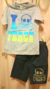  new goods [ top and bottom set ]do Cross karu* short sleeves T-shirt & shorts 110