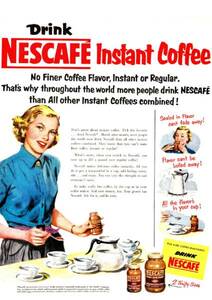 ●223F　1952年のレトロ広告 ネスカフェ　NESCAFE　ネスレ　