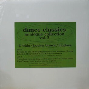 $ dance classics analogue collection vol.3 * D train / you're the one for me * keep on　hi gross / you'll never know　Y3