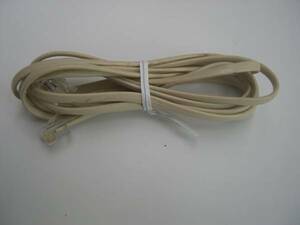 [ cable ] modular cable ( telephone line )| cream 2m|4 core 