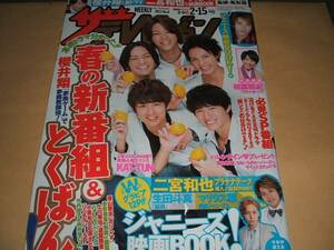 週刊ザテレビジョン2013No.6KAT-TUNきゃりーぱみゅぱみゅ剛力彩芽櫻井翔生田斗真相葉雅紀二宮和也マリウス葉SKE48