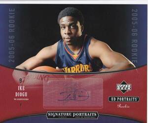 NBA 05-06 UD Portraits 8 X10 Signature auto Ike Diogu RC