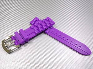 18mm パープル 紫 シリコン ラバー 腕時計 ベルト ダイバー ミリタリーに
