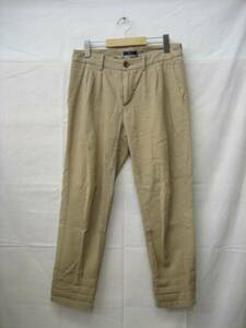 V428VNIMES Nimes / cotton chino pants lady's beige used 