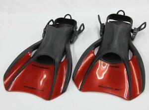  Short fins size L/~28.5cm red snorkeling & swimming for US diver s