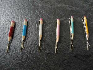  rare *60s Vintage France pencil hairpin 6 pcs set dead stock 