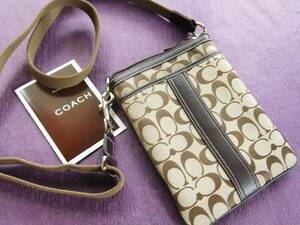 コーチ COACH シグネチャー ショルダー 茶 /斜め掛けバッグ