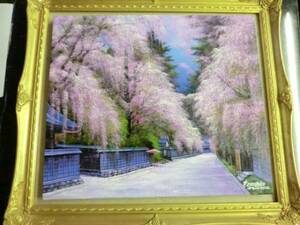 Art hand Auction Trabajo genuino ★ Pintura al óleo pintura de paisaje Ramas de flores de cerezo en Kakunodate No. 10 Yuki Hitomi ★, Cuadro, Pintura al óleo, Naturaleza, Pintura de paisaje