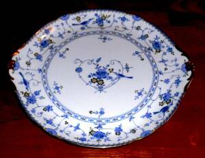 ★三郷陶器 ニナリッチ 青い鳥 異形 だ円 皿 1枚