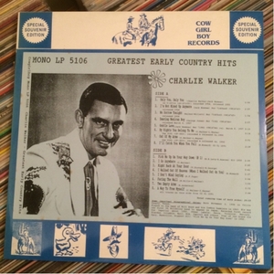 CHARLIE WALKER LP GREATEST EARLY COUNTRY HITS ロカビリー