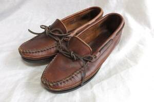 ☆☆送料無料☆☆MINNETONKA☆レザーモカシンシューズ☆茶☆サイズ6☆z20