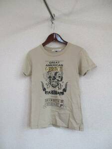 ENCHANTMENTベージュプリントTシャツ（USED）42016②