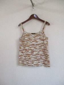 WOLDWODELOVE light brown group military dot pattern camisole (USED)61116