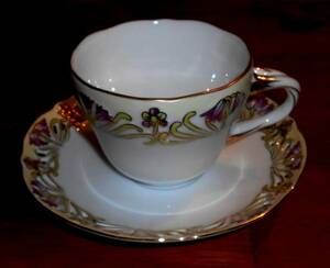 *myu car Moga by Mucha cup &so-sa floral print 1 customer rare 