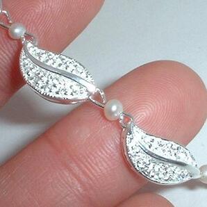 ★キュービックジルコニア輝きメレ石純銀シルバー925ブレスレット18cm