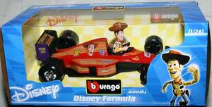 ブラーゴ 1/24 ディズニー フォーミュラ トイストーリー ウッディ Bburago Toy Story Woody F1