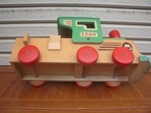 木製玩具　FUJI汽車　 全長４２ｃｍ_画像3