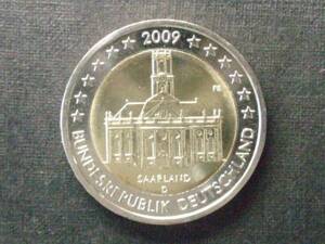 ドイツ　２ユーロ記念　２００９年　ルードヴィッヒ教会　Ｄ　未