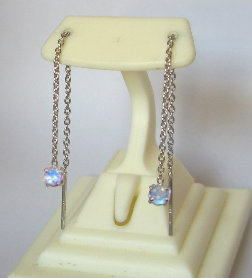 platinum american earrings * blue moonstone attaching 