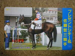 I1672・プレゼントシチー　競馬　テレカ