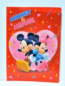 Disney A4クリアファイル MICKEY & MINNIE 未使用品