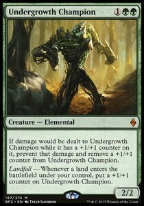 え緑 下生えの勇者/Undergrowth Champion 1枚（2枚在庫s 英BFZ/MTG