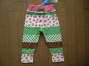 [ new goods ]DAT floral print pants * leggings body cotton 100% 80 regular price 3045