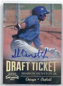 2011 Playoff Contenders Shawn Dunston Jr. Auto