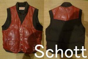  ultra rare! Schott Schott switch leather the best ( size 42) Biker rider's jacket. piling put on also touring 