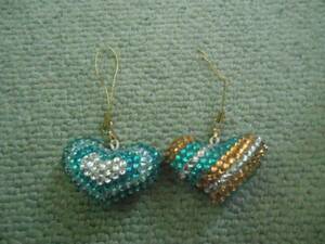  Kirakira Heart type beads strap 2 pieces * new goods 