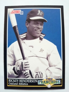 ★RICKEY HENDERSON SCORE 1991 MLB #857 リッキー・ヘンダーソン OAKLAND ATHLETICS オークランド・アスレチックス HOF 盗塁王