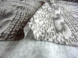 * beige * real . pattern print knitted cloth *m tea Kei ki
