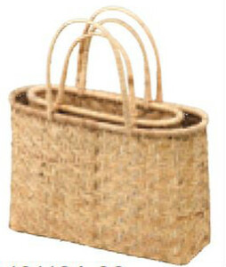 #[ free shipping ] new goods * rattan * buying thing basket *2ko collection set * nature color * large. width 37cm#