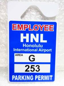 【Spiral】ハワイアン 専用駐車許可証 ホノルル空港 新品/ハワイアン パーキング・パーミット/