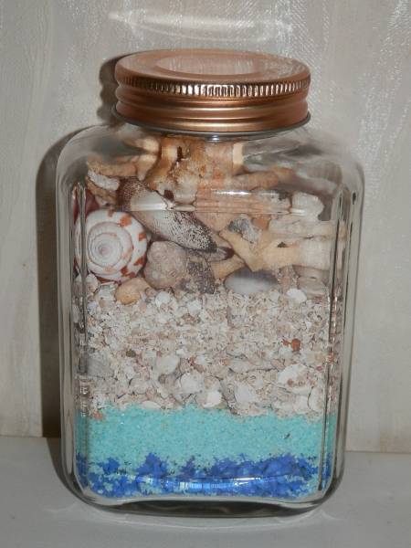 ★Okinawa corail/crustacés/pile de sable grande bouteille taille B★, œuvres faites à la main, intérieur, marchandises diverses, ornement, objet