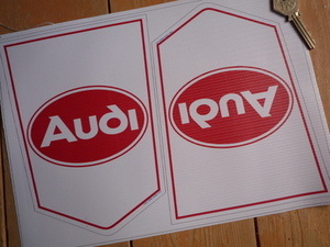 送料無料 Audi DIY Bunting アウディ ステッカーシール 150mm x2