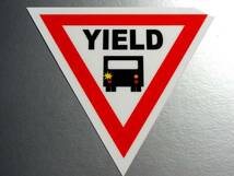 ▼YIELD ステッカー耐水即買●屋外耐候耐水シール アメリカン 優先シール バス_アメリカ 世田谷ベース 車に_画像1