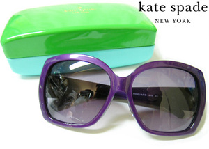値下 kate spade ケイトスペード　正規品 サングラス ANGELIA 紫 バイオレット スクエア 新品