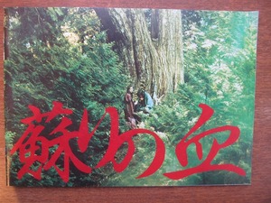 映画パンフ「蘇りの血」中村達也 草刈麻有 新井浩文 板尾創路