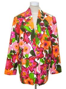  unused VIVIENNE TAM Vivienne Tam Hong Kong made floral print cotton jacket flower print 