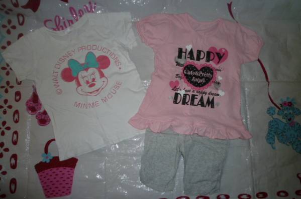 中古ハート半袖Tシャツ９５cm　３点セット